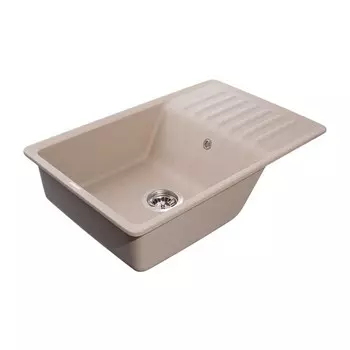 Мойка кухонная из камня GranFest Quarz GF-ZW-72, 752х475 мм, цвет песочный