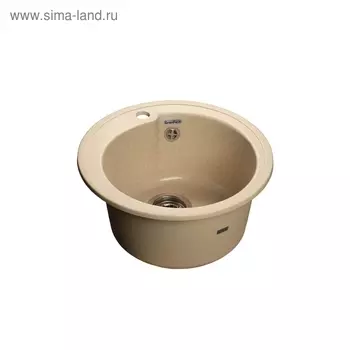 Мойка кухонная из камня Granfest R450, d=450 мм, цвет бежевый