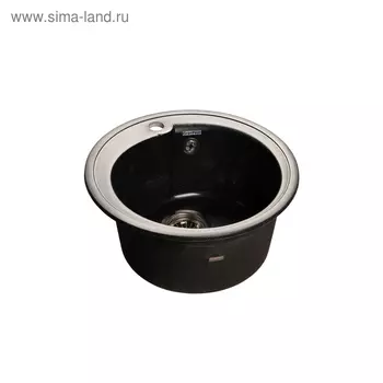 Мойка кухонная из камня Granfest R450, d=450 мм, цвет чёрный