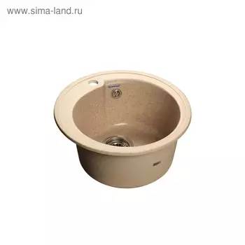 Мойка кухонная из камня Granfest R450, d=450 мм, цвет песочный