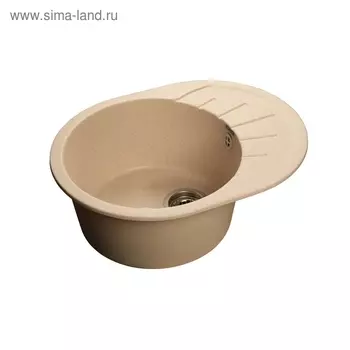Мойка кухонная из камня Granfest R580L, 580х450 мм, цвет бежевый