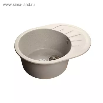 Мойка кухонная из камня Granfest R580L, 580х450 мм, цвет серый