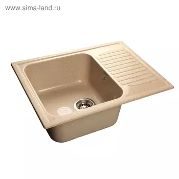 Мойка кухонная из камня Granfest S645L, 645х500 мм, цвет песочный