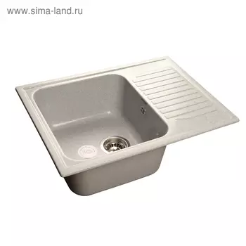 Мойка кухонная из камня Granfest S645L, 645х500 мм, цвет серый