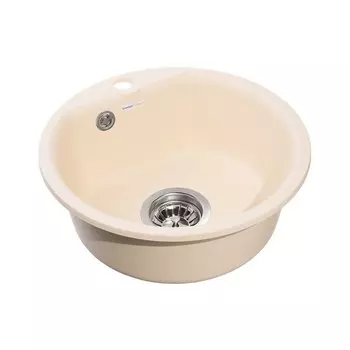 Мойка кухонная из камня GranFest Smart SM435, d=435 мм, цвет бежевый