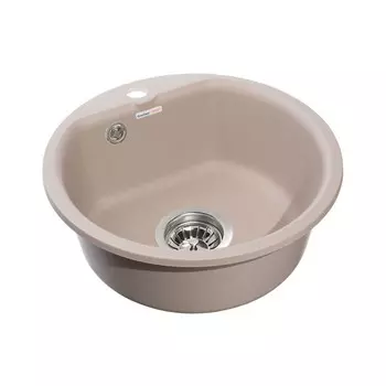 Мойка кухонная из камня GranFest Smart SM435, d=435 мм, цвет песочный