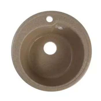 Мойка кухонная из камня GRANMILL 19, d=450 мм, глубина 18 см, песочная