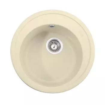 Мойка кухонная из камня KAISER KGM-510-J, врезная, круглая, 510х380 мм, цвет жасмин