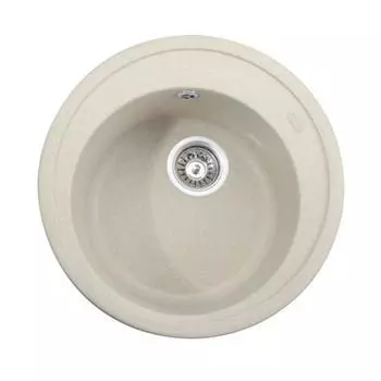 Мойка кухонная из камня KAISER KGM-510-S, врезная, круглая, 510х220 мм, цвет песочный