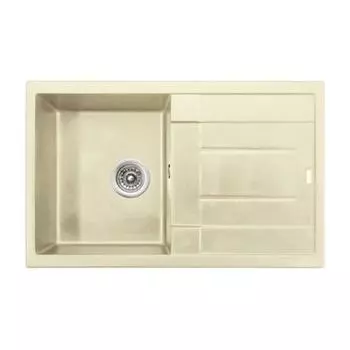 Мойка кухонная из камня KAISER KGM-7850-J, врезная, квадратная, 880х580х270 мм, цвет жасмин 700259