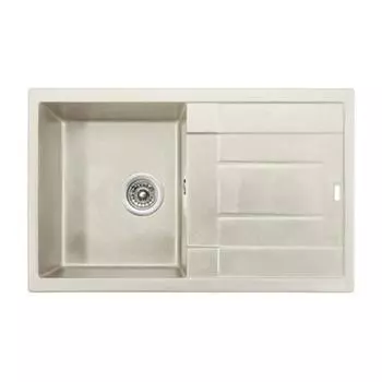 Мойка кухонная из камня KAISER KGM-7850-S, врезная, квадратная, 880х580х270 мм, цвет песочный 7002
