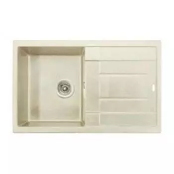 Мойка кухонная из камня KAISER KGM-7850-SB, врезная, 880х580х270 мм, песочный мрамор