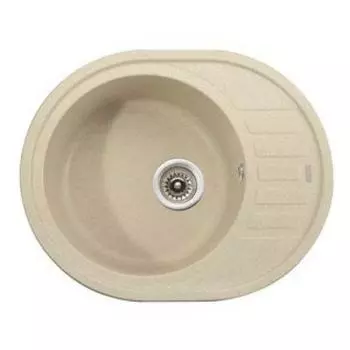 Мойка кухонная из камня KAISER KGMO-6250-SB, врезная, 720х580х280 мм, песочный мрамор