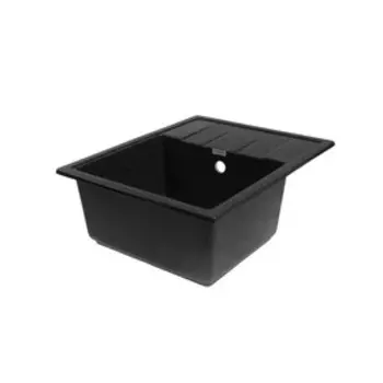 Мойка кухонная из камня MARRBAXX Анастасия Z150Q4, 575х470х215 мм, глянцевая, черная