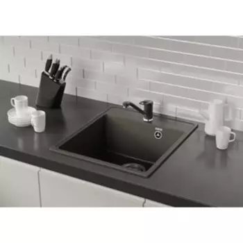 Мойка кухонная кварцевая Ulgran Quartz Forte 425, 425х485 мм, цвет 01 жасмин