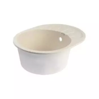 Мойка кухонная из камня ZETT lab. 10/Q2, 575х440х215 мм, матовая, бежевая