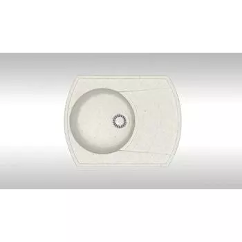 Мойка кухонная из камня ZETT lab. 25/Q7, 640х490х200 мм, матовая, врезная, цвет хлопок