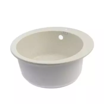 Мойка кухонная из камня ZETT lab. 5/Q2, d=495 мм, матовая, бежевая