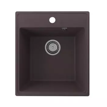 Мойка кухонная кварцевая Ulgran Quartz Forte 425, 425х485 мм, цвет 06 трюфель