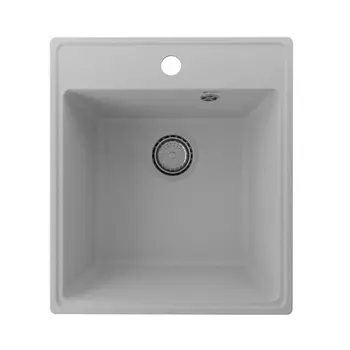 Мойка кухонная кварцевая Ulgran Quartz Forte 425, 425х485 мм, цвет 04 платина