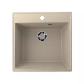 Мойка кухонная кварцевая Ulgran Quartz Forte 505, 505х505 мм, цвет 03 десерт