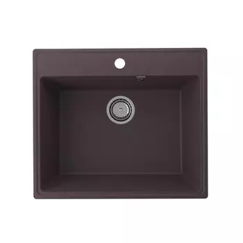 Мойка кухонная кварцевая Ulgran Quartz Forte 580, 580х500 мм, цвет 06 трюфель