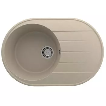 Мойка кухонная кварцевая Ulgran Quartz Nora 750, 750х500 мм, цвет 03 десерт