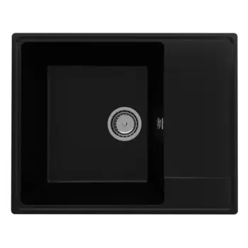 Мойка кухонная кварцевая Ulgran Quartz Prima 605, 605х485 мм, цвет 07 уголь
