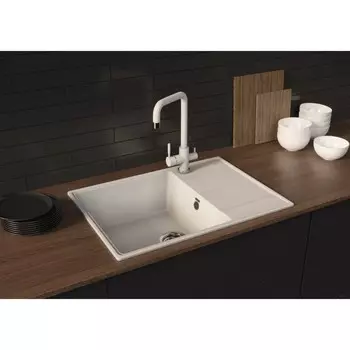 Мойка кухонная кварцевая Ulgran Quartz Prima 700, 700х500 мм, цвет 06 трюфель