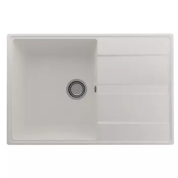 Мойка кухонная кварцевая Ulgran Quartz Prima 750, 750х500 мм, цвет 01 жасмин