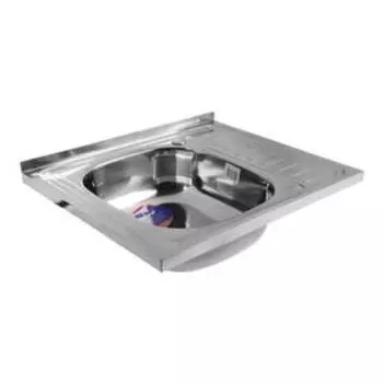 Мойка кухонная MIXLINE 538190, накладная, толщина 0.4 мм, 60х50х16 см, левая, выпуск 1 1/2"