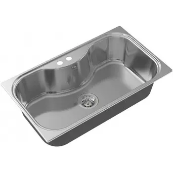 Мойка кухонная OULIN OL-330, врезная, 870х500х215 мм, прямоугольная, сатин