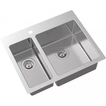 Мойка кухонная OULIN OL-FTR202R, врезная, 616 х 506 мм, прямоугольная, универсальная, сатин 930115