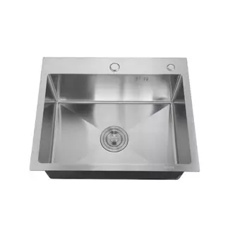 Мойка кухонная "РМС" MR-5050, врезная, толщина 3,0 и 1 мм, корзина, дозатор, сатин