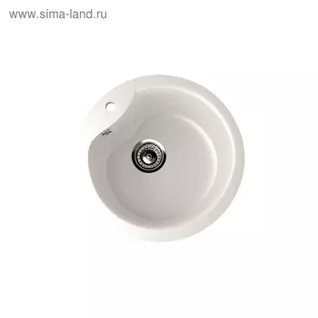 Мойка кухонная Ulgran U102-331, d=480 мм, цвет белый