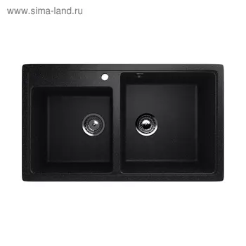 Мойка кухонная Ulgran U200-308, 840485 мм, чёрная