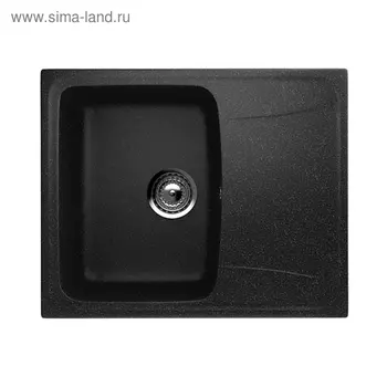 Мойка кухонная Ulgran U201-308, 580х470 мм, цвет чёрный