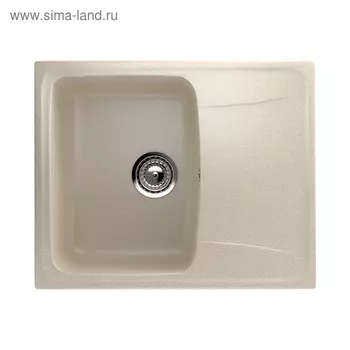 Мойка кухонная Ulgran U201-328, 580х470 мм, цвет бежевый