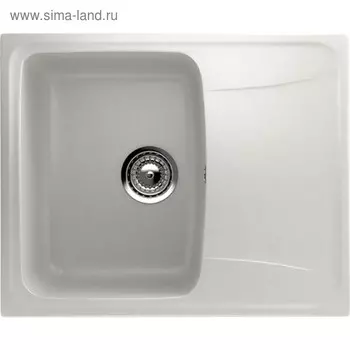 Мойка кухонная Ulgran U201-341, 580х470 мм, цвет ультра-белый