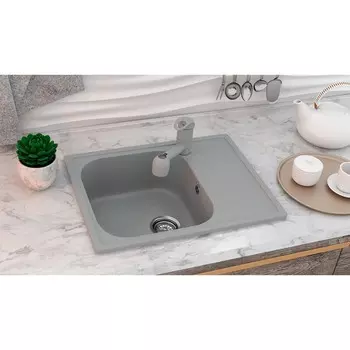 Мойка кухонная Ulgran U202-344, 640х490 мм, цвет ультра-черный