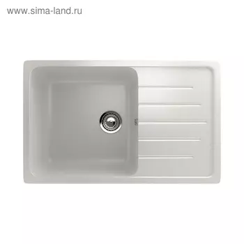 Мойка кухонная Ulgran U400-341, 750х495 мм, цвет ультра-белый