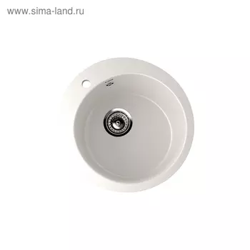 Мойка кухонная Ulgran U405-331, d=495 мм, цвет белый