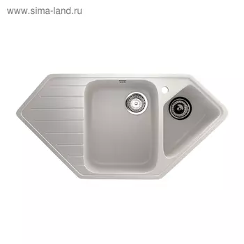 Мойка кухонная Ulgran U409-331, 970х500 мм, цвет белый