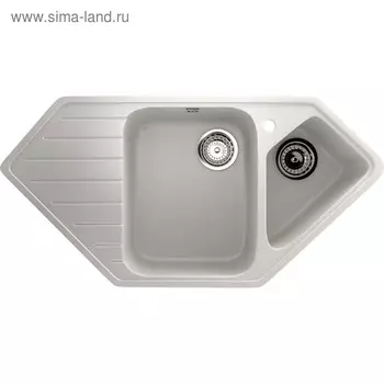 Мойка кухонная Ulgran U409-341, 970х500 мм, цвет ультра-белый