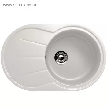 Мойка кухонная Ulgran U503-331, 750х480 мм, цвет белый