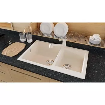 Мойка кухонная Ulgran U505-331, 770х500 мм, белый