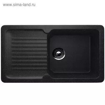 Мойка кухонная Ulgran U506-308, 770х495 мм, цвет чёрный