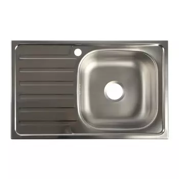 Мойка кухонная «Владикс», врезная, с сифоном, 7648 см, правая, нержавеющая сталь 0.6 мм