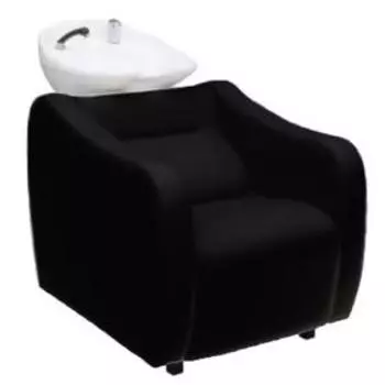 Мойка парикмахерская «Идеал Эко» с глубокой раковиной, белая, кожух чёрный