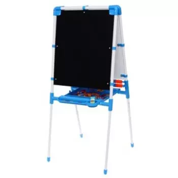 Мольберт детский двусторонний «Доска знаний», регулируется по высоте, учебные принадлежности, голубой